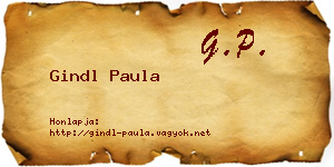 Gindl Paula névjegykártya